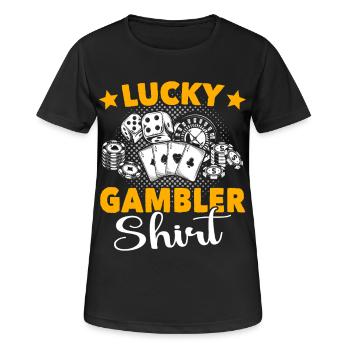 Casino - Frauen T-Shirt atmungsaktiv - Schwarz - Vorne - AI Model Female 172 light (172cm)