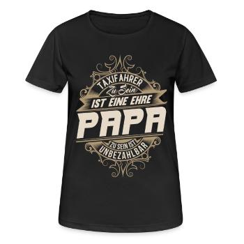 Taxifahrer Papa - Frauen T-Shirt atmungsaktiv - Schwarz - Vorne - AI Model Female 172 light (172cm)