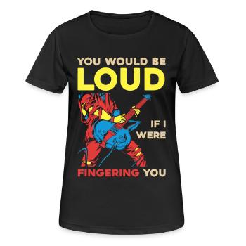 Lauter Rock-Gitarrenspruch - Frauen T-Shirt atmungsaktiv - Schwarz - Vorne - AI Model Female 172 light (172cm)