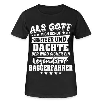 Opérateur d’excavatrice - T-shirt respirant Femme - noir - Devant - AI Model Female 172 light (172cm)