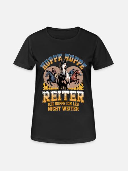 Hoppe Hoppe Reiter Y2K Bootleg - Frauen T-Shirt atmungsaktiv - Schwarz