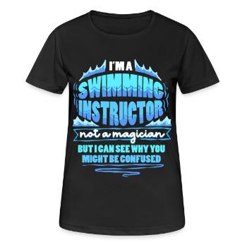 Swimming instructor - Women's Breathable T-Shirt - black - Front - AI Model Female 172 light (172cm)