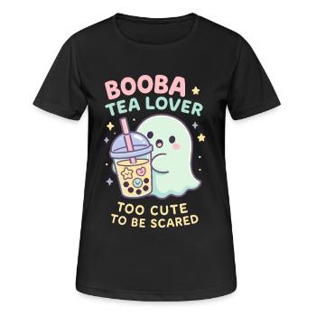 Bubble Tea Geist, süßer Boba Lover - Frauen T-Shirt atmungsaktiv - Schwarz - Vorne - AI Model Female 172 light (172cm)
