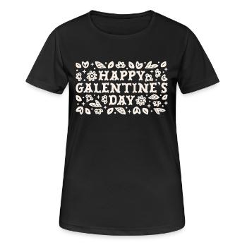 Bonne Saint-Valentin pour la fête de Galentine, amis - T-shirt respirant Femme - noir - Devant - AI Model Female 172 light (172cm)