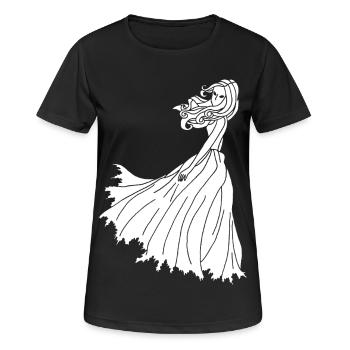 La dame blanche fantomatique - T-shirt respirant Femme - noir - Devant - AI Model Female 172 light (172cm)