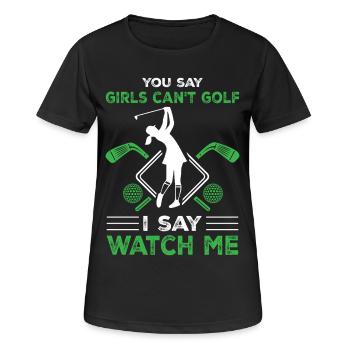 golfe - T-shirt respirant Femme - noir - Devant - AI Model Female 172 light (172cm)
