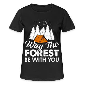 Camping Wilderness - Women's Breathable T-Shirt - black - Front - AI Model Female 172 light (172cm)