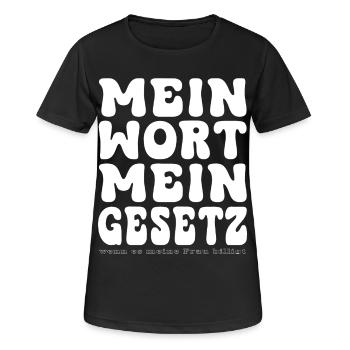 Ma parole, ma loi - T-shirt respirant Femme - noir - Devant - AI Model Female 172 light (172cm)