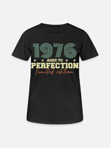 1976 - Frauen T-Shirt atmungsaktiv - Schwarz