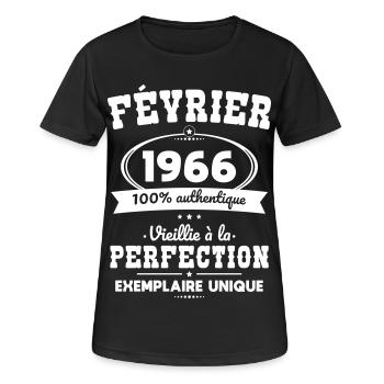 60th Anniversary - February 1966 Perfection - Women's Breathable T-Shirt - black - Front - AI Model Female 172 light (172cm)