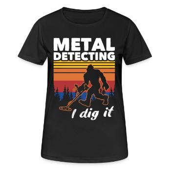 Dirt Fishing Big Foot - Frauen T-Shirt atmungsaktiv - Schwarz - Vorne - AI Model Female 172 light (172cm)