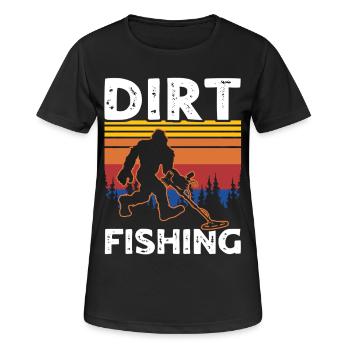 dirt fishing sasquatches - Women's Breathable T-Shirt - black - Front - AI Model Female 172 light (172cm)