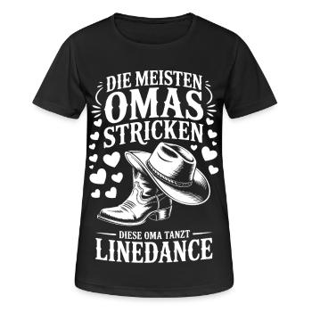 Grandma Dancing Line Dance - Women's Breathable T-Shirt - black - Front - AI Model Female 172 light (172cm)