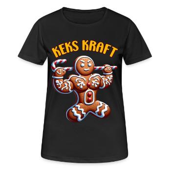 Amusement de force de force de Noël - T-shirt respirant Femme - noir - Devant - AI Model Female 172 light (172cm)
