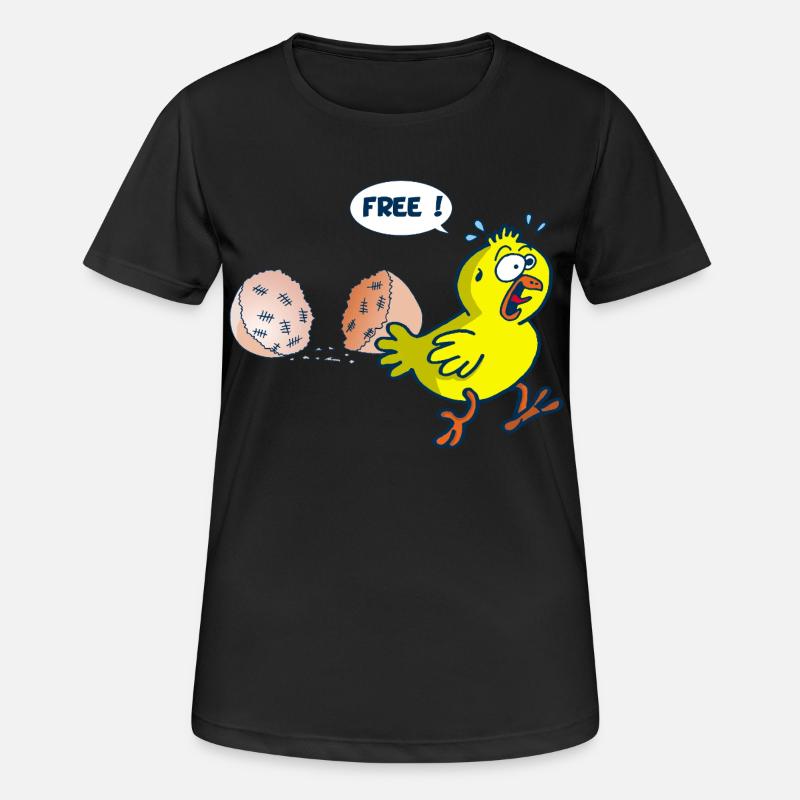 The release of the chick - Women's Breathable T-Shirt - black