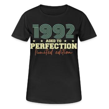 1992 - Women's Breathable T-Shirt - black - Front - AI Model Female 172 light (172cm)