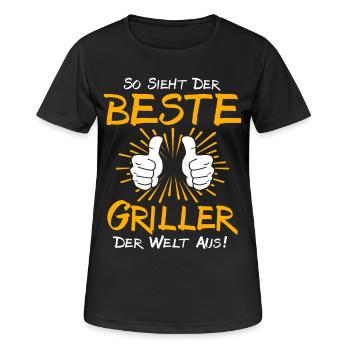Griller Gift Idea - Women's Breathable T-Shirt - black - Front - AI Model Female 172 light (172cm)