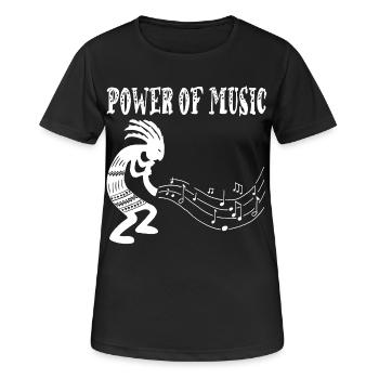 Stammesmusiker (Weiß) - Frauen T-Shirt atmungsaktiv - Schwarz - Vorne - AI Model Female 172 light (172cm)