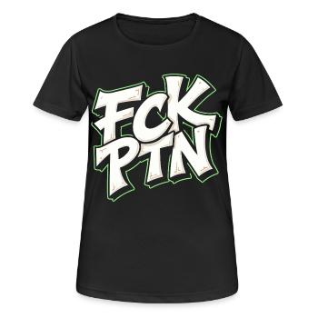 Déclaration anti-Poutine du FCK PTN - T-shirt respirant Femme - noir - Devant - AI Model Female 172 light (172cm)