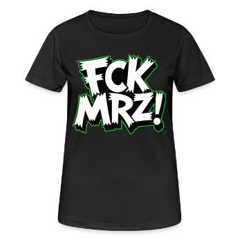FCK MRZ Politischer Protest Slogan - Frauen T-Shirt atmungsaktiv - Schwarz - Vorne - AI Model Female 172 light (172cm)