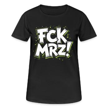 Slogan de protestation politique FCK Mar - T-shirt respirant Femme - noir - Devant - AI Model Female 172 light (172cm)