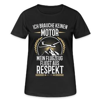 Je n’ai pas besoin d’un moteur de planeur thermique - T-shirt respirant Femme - noir - Devant - AI Model Female 172 light (172cm)