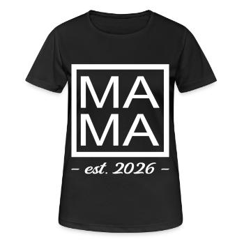 Mama 2026 Schwangerschaft Geschenk - Frauen T-Shirt atmungsaktiv - Schwarz - Vorne - AI Model Female 172 light (172cm)