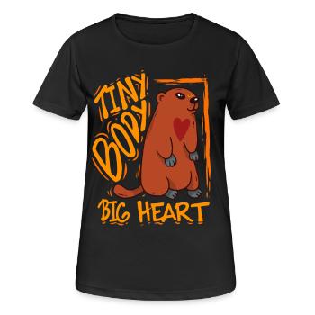 Marmotte du Jour sans fin - T-shirt respirant Femme - noir - Devant - AI Model Female 172 light (172cm)