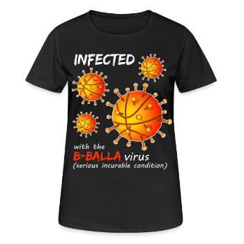 B-Balla Basketball Virus - Women's Breathable T-Shirt - black - Front - AI Model Female 172 light (172cm)