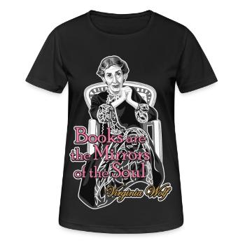 Virginia Woolf LIVRES - T-shirt respirant Femme - noir - Devant - AI Model Female 172 light (172cm)