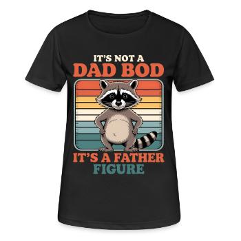 Raccoon Father Figure Retro Tee - Frauen T-Shirt atmungsaktiv - Schwarz - Vorne - AI Model Female 172 light (172cm)