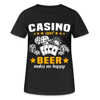 Casino Glücksspieler - Frauen T-Shirt atmungsaktiv - Schwarz - Vorne - AI Model Female 172 light (172cm)