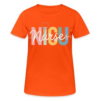 Rainbow Caregiver Design - Women's Breathable T-Shirt - neon orange - Front - AI Model Female 172 dark (172cm)