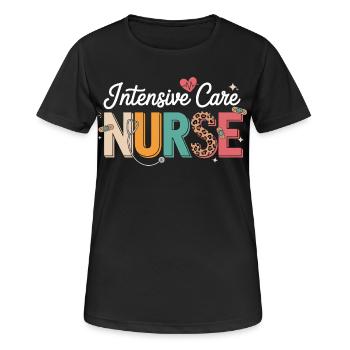 Infirmière en soins intensifs colorée - T-shirt respirant Femme - noir - Devant - AI Model Female 172 light (172cm)