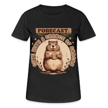 Marmotte du Jour sans fin - T-shirt respirant Femme - noir - Devant - AI Model Female 172 light (172cm)