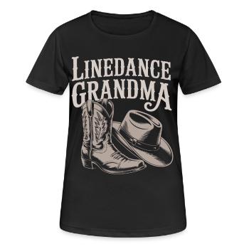 Chapeau de bottes de grand-mère en ligne - T-shirt respirant Femme - noir - Devant - AI Model Female 172 light (172cm)