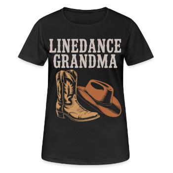 Line Dance Grandma Boots - Women's Breathable T-Shirt - black - Front - AI Model Female 172 light (172cm)