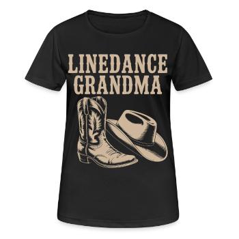 Line Dance Granny Boots Hat - Women's Breathable T-Shirt - black - Front - AI Model Female 172 light (172cm)