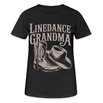 Look western de la danse en ligne Granny - T-shirt respirant Femme - noir - Devant - AI Model Female 172 light (172cm)