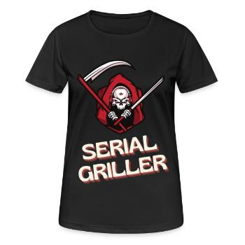 Serial Griller - Women's Breathable T-Shirt - black - Front - AI Model Female 172 light (172cm)