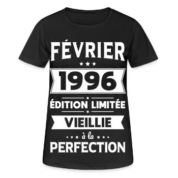 30th Anniversary - February 1996 Perfection - Women's Breathable T-Shirt - black - Front - AI Model Female 172 light (172cm)