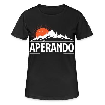 Sun Mountain Adventure - Women's Breathable T-Shirt - black - Front - AI Model Female 172 light (172cm)