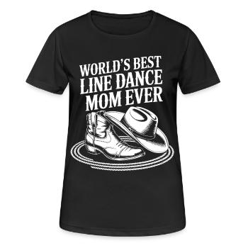 World's Best Line Dance Mom - Frauen T-Shirt atmungsaktiv - Schwarz - Vorne - AI Model Female 172 light (172cm)