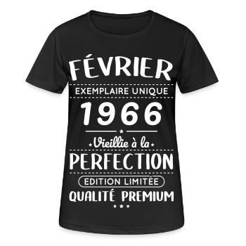 60th Anniversary - February 1966 Perfection - Women's Breathable T-Shirt - black - Front - AI Model Female 172 light (172cm)