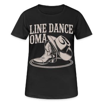 Line Dance Granny Western Boots - Women's Breathable T-Shirt - black - Front - AI Model Female 172 light (172cm)