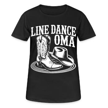 Line Dance Oma Cowboy Boots - Frauen T-Shirt atmungsaktiv - Schwarz - Vorne - AI Model Female 172 light (172cm)