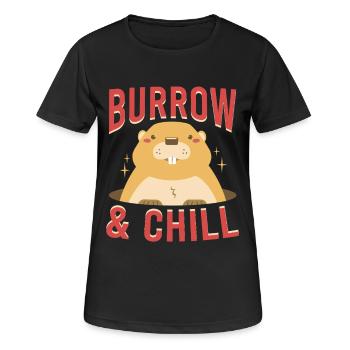 Marmotte du Jour sans fin - T-shirt respirant Femme - noir - Devant - AI Model Female 172 light (172cm)