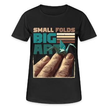 Origami Small Folds Big Art - Women's Breathable T-Shirt - black - Front - AI Model Female 172 light (172cm)