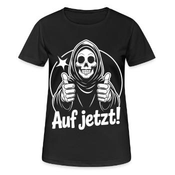 Faucheuse lève le pouce maintenant - T-shirt respirant Femme - noir - Devant - AI Model Female 172 light (172cm)