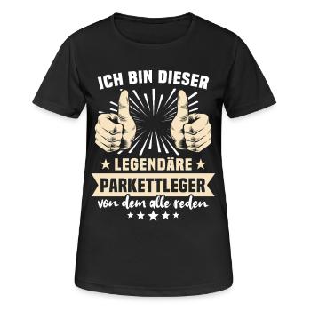 Expressions de la couche de parquet - T-shirt respirant Femme - noir - Devant - AI Model Female 172 light (172cm)